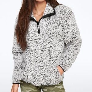Victoria’s Secret PINK marled grey Sherpa NWT